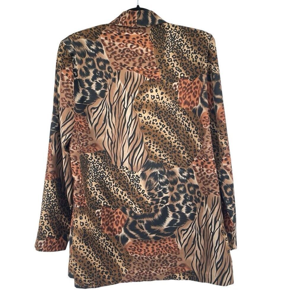 Vintage Barrie Stephens Animal Print Blazer Size 8 | Lightweight Jacket - Picture 3 of 14